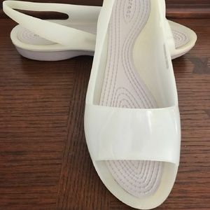 Crocs white sandles